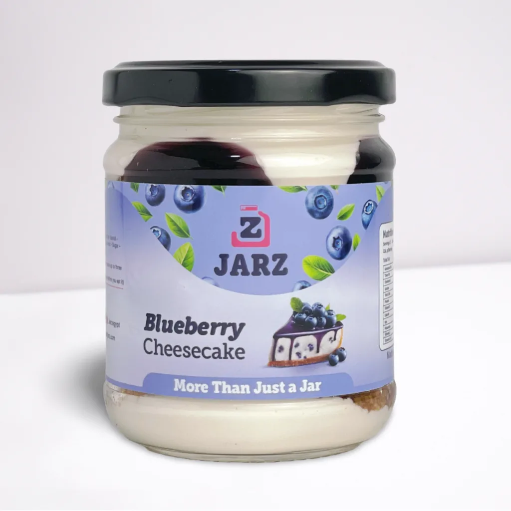 Blueberry cheesecake jar